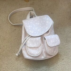 FLORAL LIGHT PURPLE MINI BACKPACK/PURSE